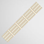 Minimalist Scandi Geometric Geo Box Striped Pattern in Cream Mustard Gold Charcoal Table Runner Gallery Image 3