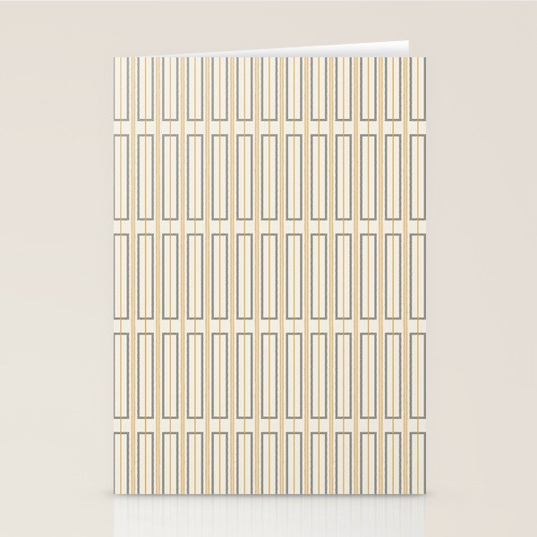 Minimalist Scandi Geometric Geo Box Striped Pattern in Cream Mustard Gold Charcoal Stationery Card Gallery Image 1