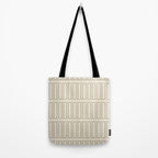 Minimalist Scandi Geometric Geo Box Striped Pattern in Cream Mustard Gold Charcoal Tote Bag Gallery Image 2