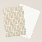 Minimalist Scandi Geometric Geo Box Striped Pattern in Cream Mustard Gold Charcoal Stationery Card Gallery Image 2
