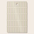 Minimalist Scandi Geometric Geo Box Striped Pattern in Cream Mustard Gold Charcoal Cutting Board Gallery Image 1