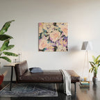 Modern Dark Vibrant Flowery D Wood Wall Art Gallery Image 2