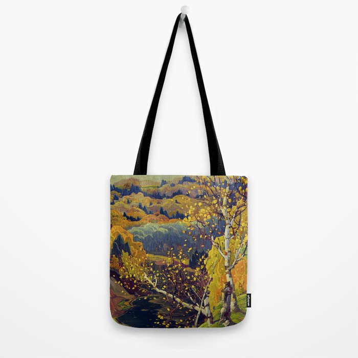 Franklin Carmichael Canadian artist Art Nouveau Post-Impressionism October Gold Tote Bag Gallery Image 2