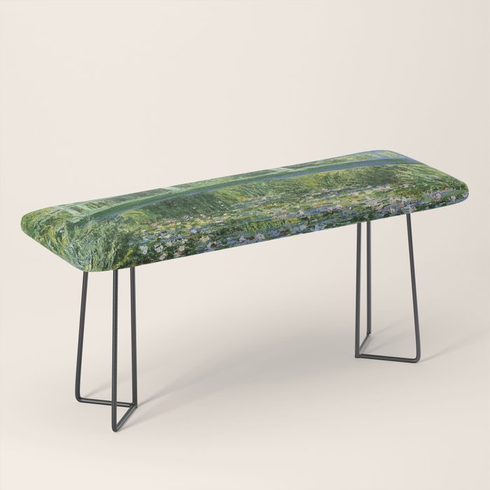Water Lilies and Japanese Footbridge, Claude Monet Bench Gallery Image 1