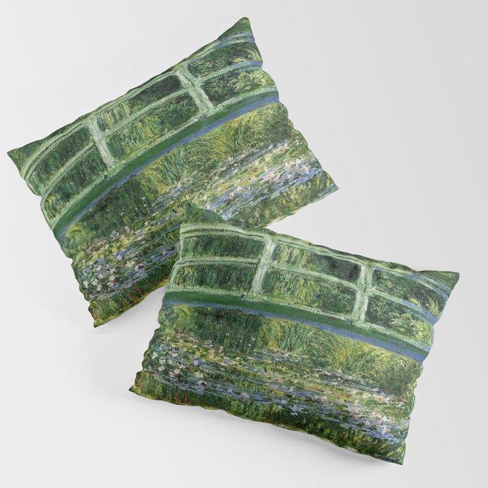 Water Lilies and Japanese Footbridge, Claude Monet Pillow Sham Gallery Image 3