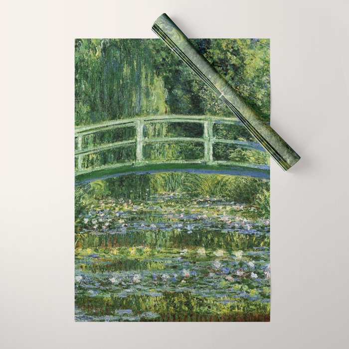 Water Lilies and Japanese Footbridge, Claude Monet Wrapping Paper Gallery Image 1