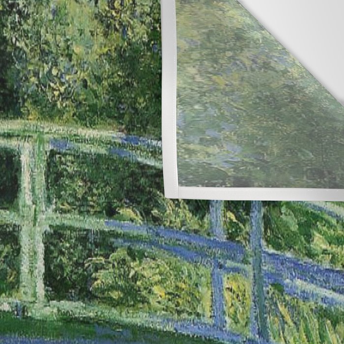 Water Lilies and Japanese Footbridge, Claude Monet Wall Tapestry Gallery Image 3