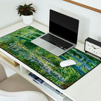 Water Lilies and Japanese Footbridge, Claude Monet Desk Mat Gallery Image 2