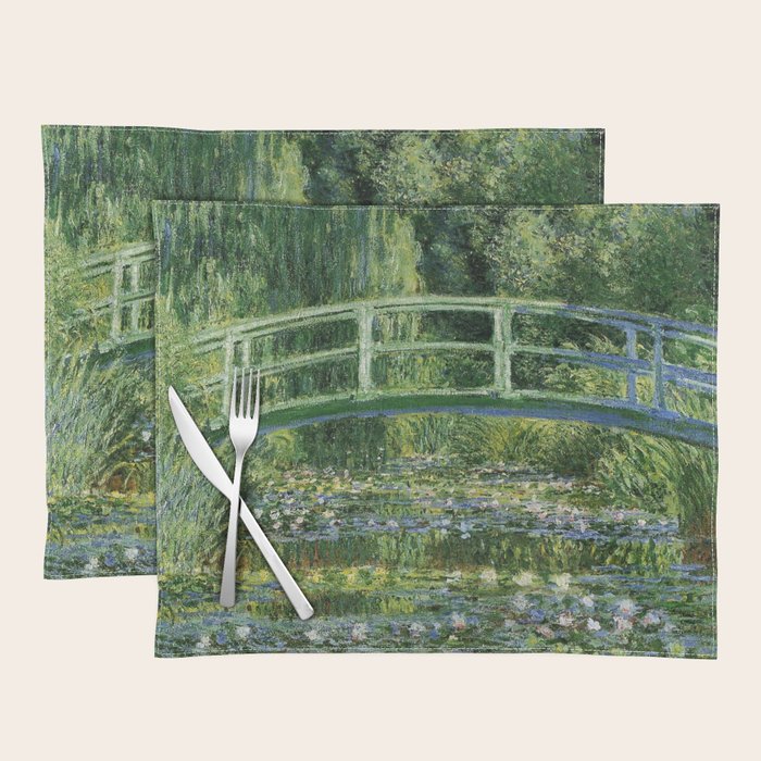 Water Lilies and Japanese Footbridge, Claude Monet Placemat Gallery Image 1
