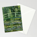 Water Lilies and Japanese Footbridge, Claude Monet Stationery Card Gallery Image 2