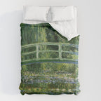 Water Lilies and Japanese Footbridge, Claude Monet Duvet Cover Gallery Image 6