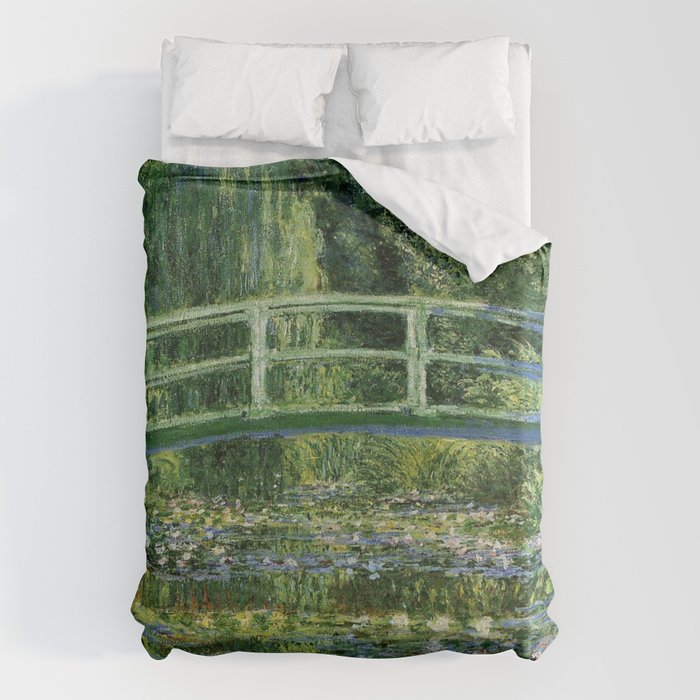 Water Lilies and Japanese Footbridge, Claude Monet Duvet Cover Gallery Image 6