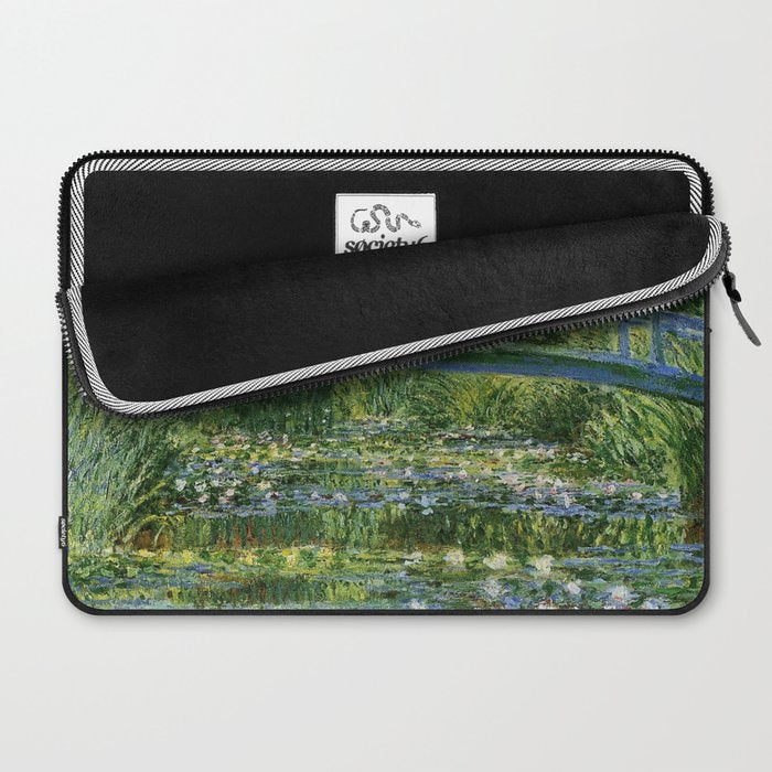 Water Lilies and Japanese Footbridge, Claude Monet Laptop Sleeve Gallery Image 2
