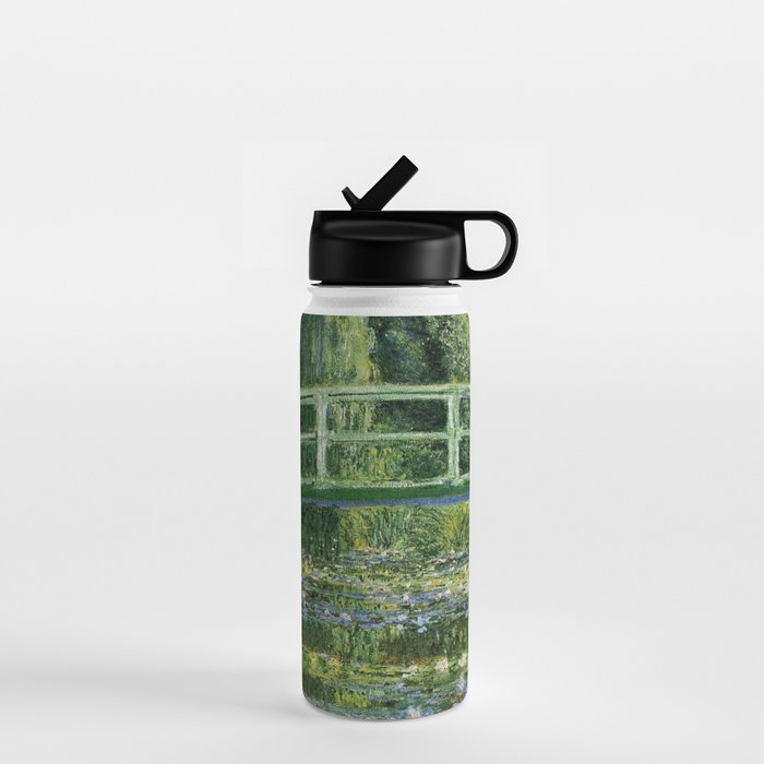 Water Lilies and Japanese Footbridge, Claude Monet Water Bottle Gallery Image 1