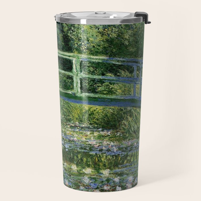 Water Lilies and Japanese Footbridge, Claude Monet Travel Mug Gallery Image 2
