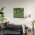 Water Lilies and Japanese Footbridge, Claude Monet Wood Wall Art Gallery Image 2