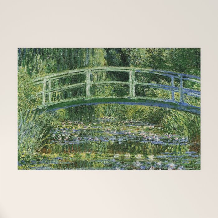 Water Lilies and Japanese Footbridge, Claude Monet Welcome Mat Gallery Image 1