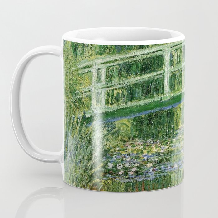 Water Lilies and Japanese Footbridge, Claude Monet Coffee Mug Gallery Image 3