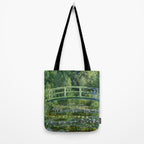 Water Lilies and Japanese Footbridge, Claude Monet Tote Bag Gallery Image 2