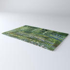 Water Lilies and Japanese Footbridge, Claude Monet Rug Gallery Image 3