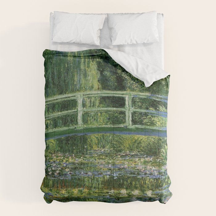 Water Lilies and Japanese Footbridge, Claude Monet Comforter Gallery Image 6