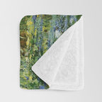 Water Lilies and Japanese Footbridge, Claude Monet Throw Blanket Gallery Image 3
