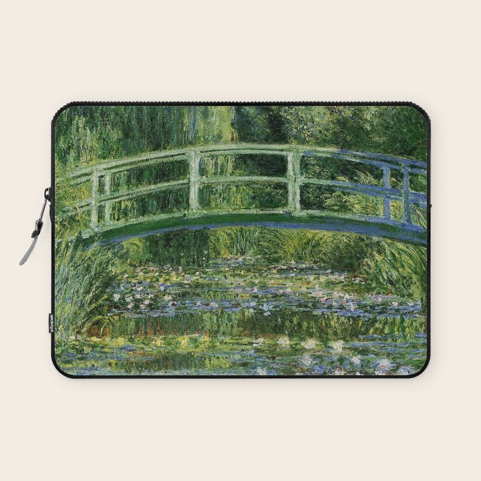 Water Lilies and Japanese Footbridge, Claude Monet Laptop Sleeve Gallery Image 1