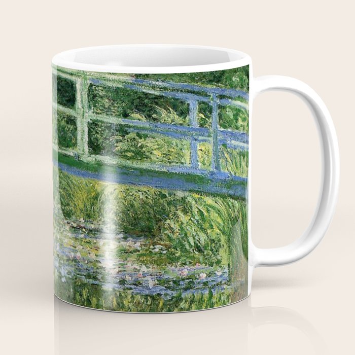 Water Lilies and Japanese Footbridge, Claude Monet Coffee Mug Gallery Image 1