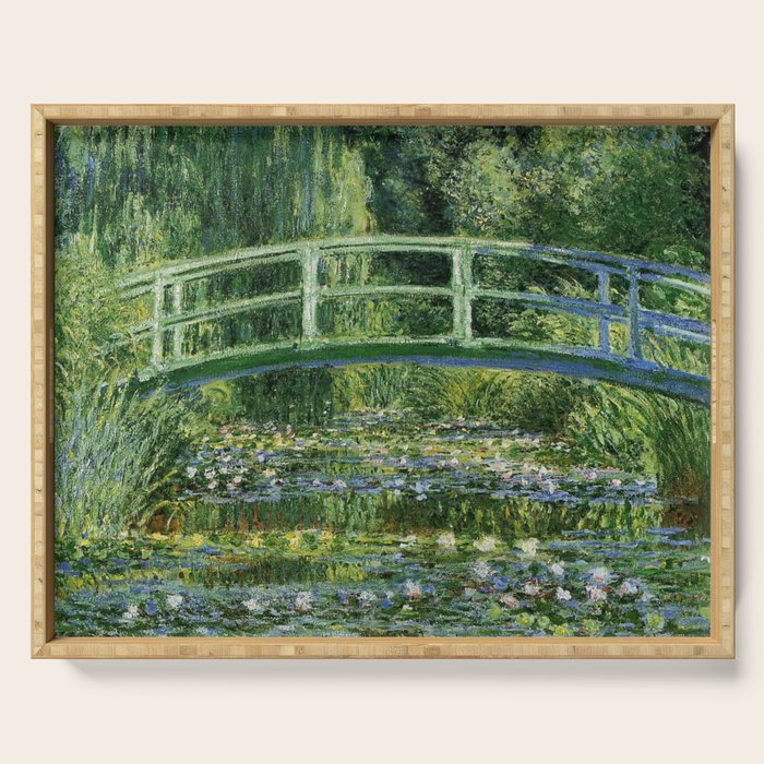 Water Lilies and Japanese Footbridge, Claude Monet Serving Tray Gallery Image 1