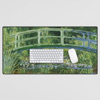 Water Lilies and Japanese Footbridge, Claude Monet Desk Mat Gallery Image 1