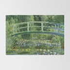 Water Lilies and Japanese Footbridge, Claude Monet Rug Gallery Image 2