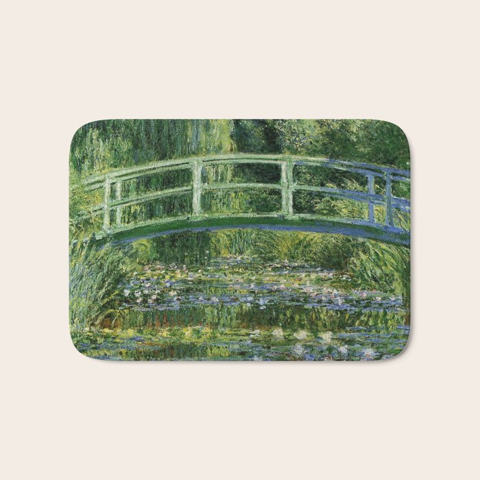 Water Lilies and Japanese Footbridge, Claude Monet Bath Mat Gallery Image 1