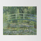 Water Lilies and Japanese Footbridge, Claude Monet Throw Blanket Gallery Image 2