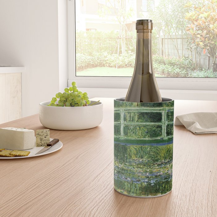 Water Lilies and Japanese Footbridge, Claude Monet Wine Chiller Gallery Image 4