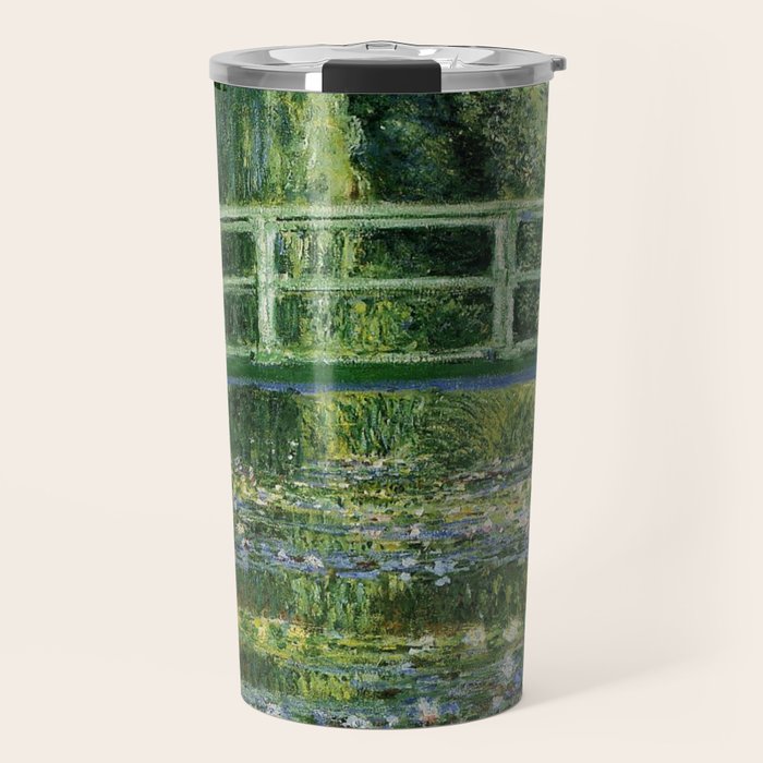Water Lilies and Japanese Footbridge, Claude Monet Travel Mug Gallery Image 1