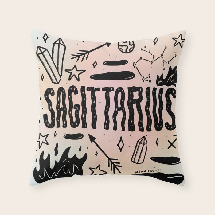 Celestial Sagittarius Throw Pillow Gallery Image 6