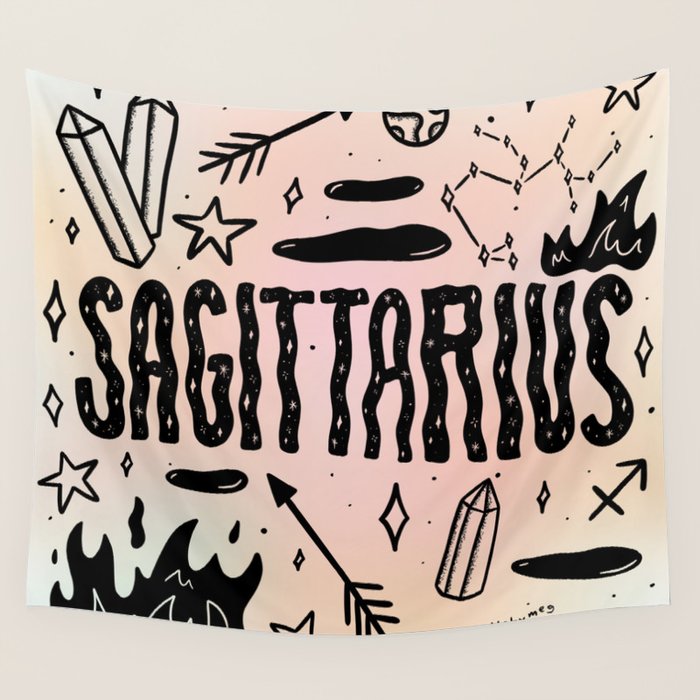 Celestial Sagittarius Wall Tapestry Gallery Image 4