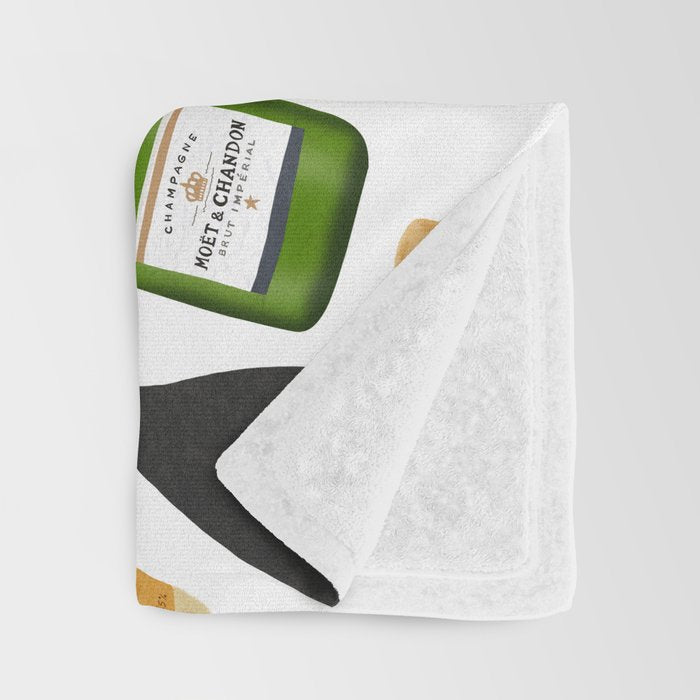 Champagne Bottles Throw Blanket Gallery Image 3