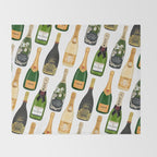 Champagne Bottles Throw Blanket Gallery Image 2
