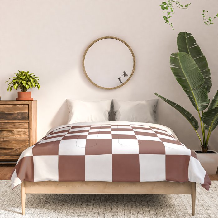 Checkered (Brown & White Pattern) Comforter Gallery Image 3