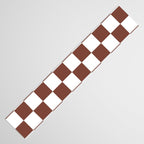 Checkered (Brown & White Pattern) Table Runner Gallery Image 3