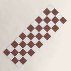 Checkered (Brown & White Pattern) Yoga Mat Gallery Image 1