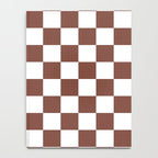 Checkered (Brown & White Pattern) Notebook Gallery Image 4
