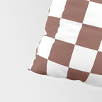 Checkered (Brown & White Pattern) Pillow Sham Gallery Image 4