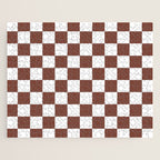 Checkered (Brown & White Pattern) Jigsaw Puzzle Gallery Image 1