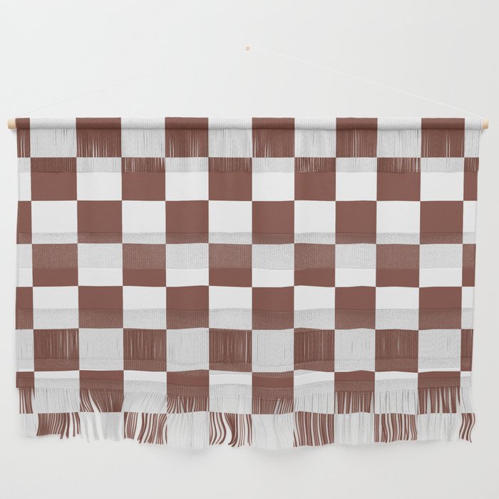 Checkered (Brown & White Pattern) Wall Hanging Gallery Image 1