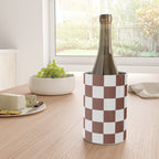 Checkered (Brown & White Pattern) Wine Chiller Gallery Image 4