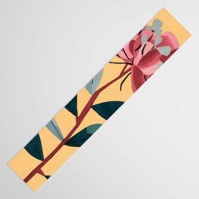 Rose Stem with Dusty Blue Leaves Table Runner Gallery Image 3