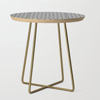 Boho Western Geometric Pattern VIII Black and White Side Table Gallery Image 1