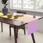 Ombre Arch IV Pink Yellow Sunrise Gradient Modern Geometric Lines Table Runner Gallery Image 2